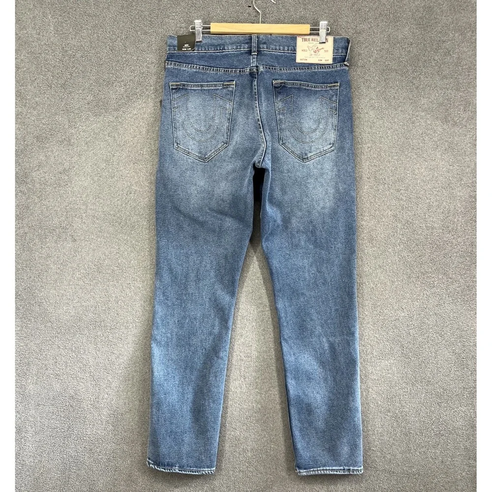 True Religion Geno Relaxed Slim Fit Straight Leg Denim Jeans 32‎ X 32 Men's Blue